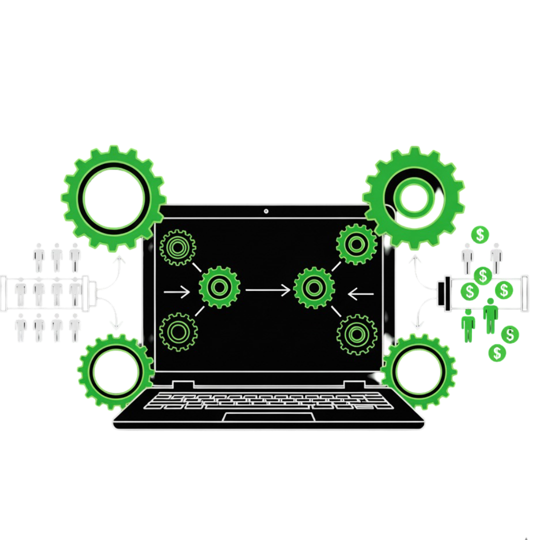 Web design and conversion illustration